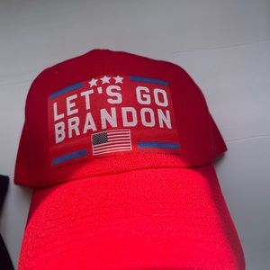 Red Lets Go Brandon HAT  w/Velcro adjustable band